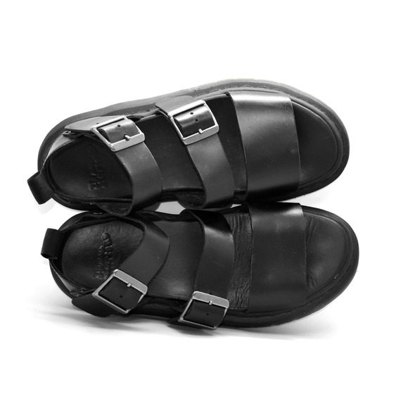 B0 Auth DR MARTENS Gryphon Black Brando Leather Gladiator Sandals Sz US 7 EU 39 main image 6